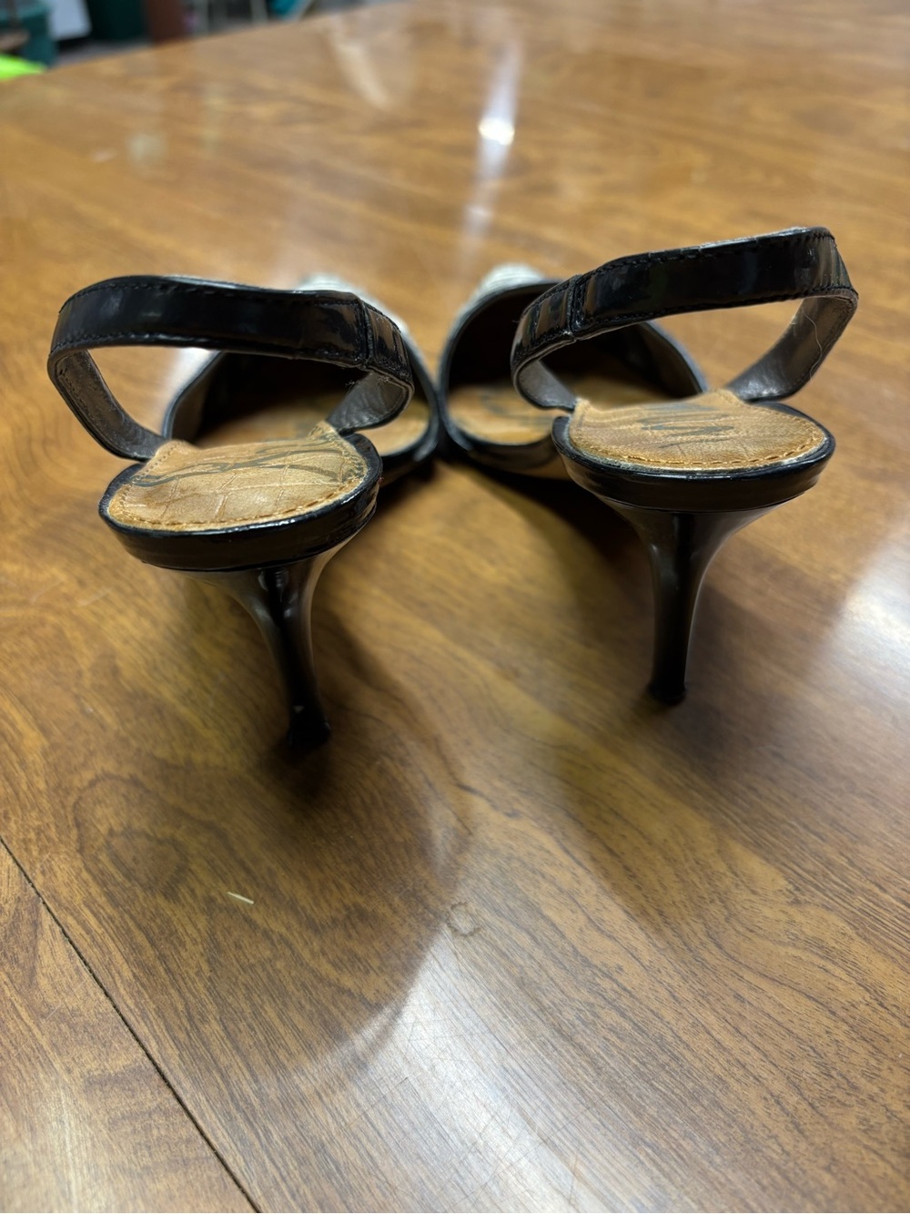 Sam Edelman Orly Heels Black/White Zebra Print | size 8 - Picture 2 of 6